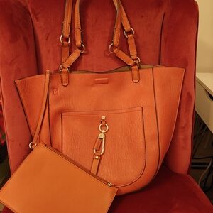 Calvin Klein Vibrant Orange Tote Bag